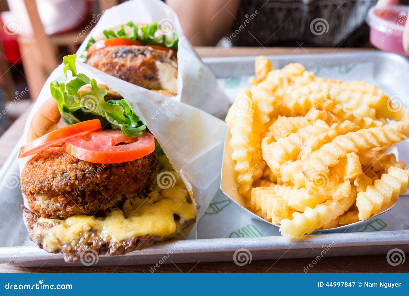 shake shack burger and hand cut fries